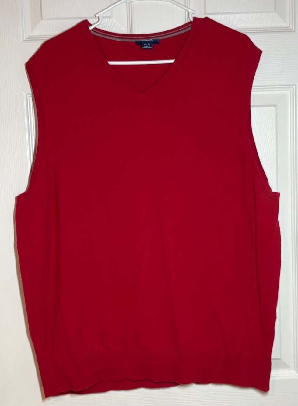 Cutter & Buck V-Neck Sweater Vest Size XL Red Cotton Blend